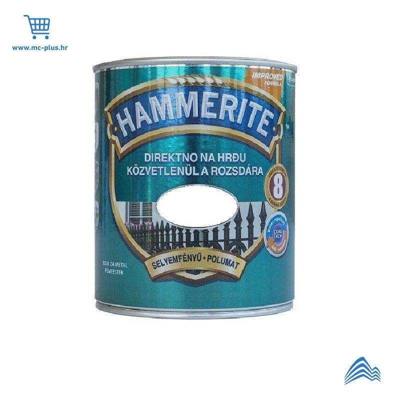 5093744 Hammerite Satin polumat bijeli 0,75lit