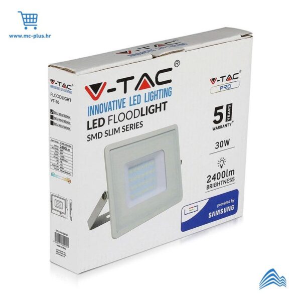 LED reflektor Samsung SMD, bijelo kućište, 6400K