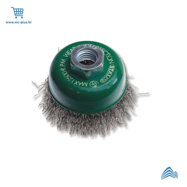 S34724 Rotaciona četka  60mm brusilica lončasta gruba žica Stalco