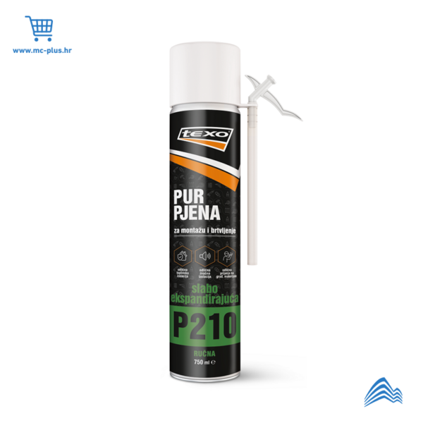 TX-PUR-04R Texo pur pjena slabo ekspandirajuća ručna 750ml,P210